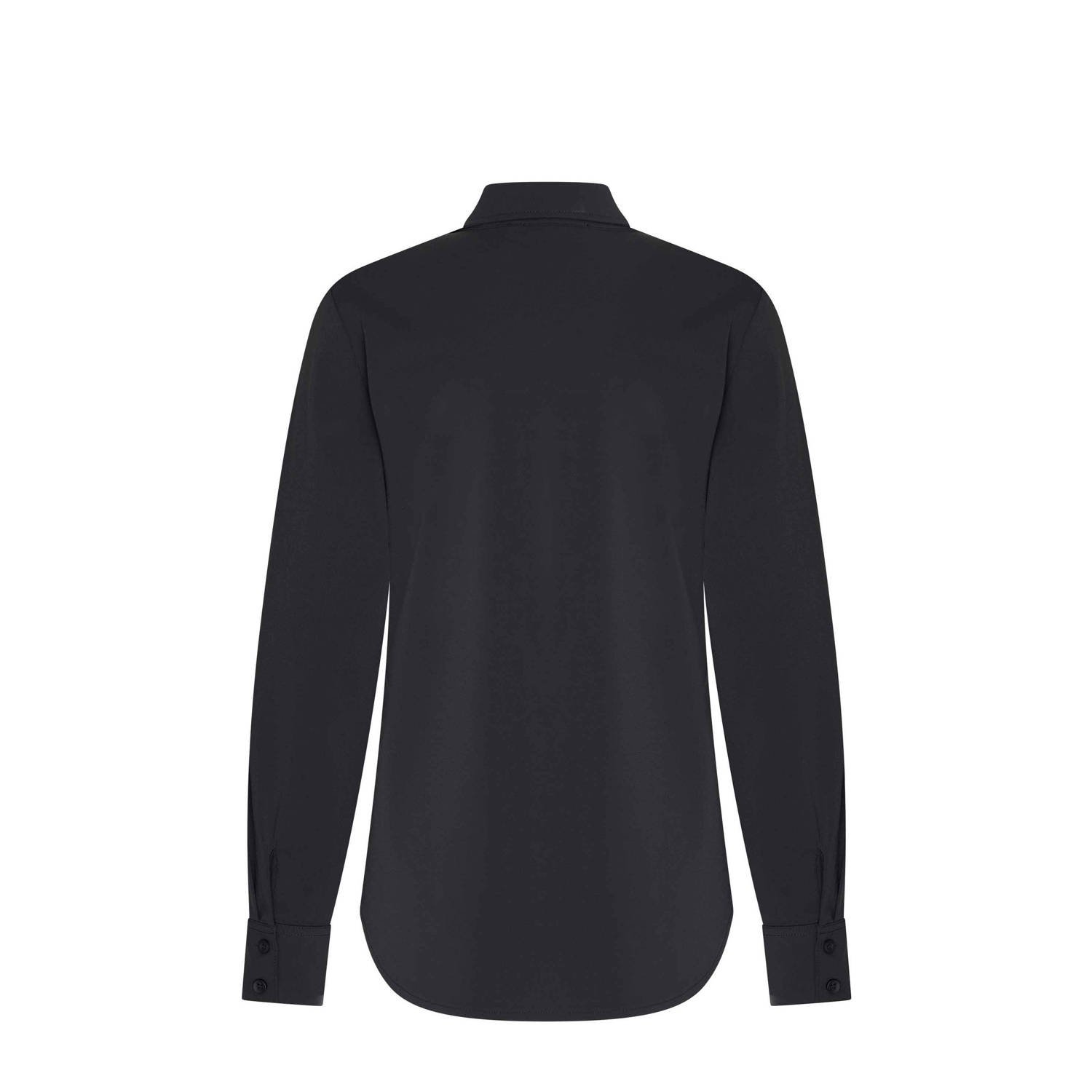 Expresso blouse van travelstof zwart