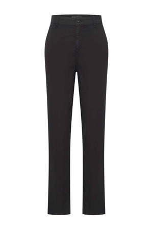slim high waist broek zwart