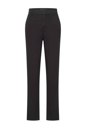 slim high waist broek zwart