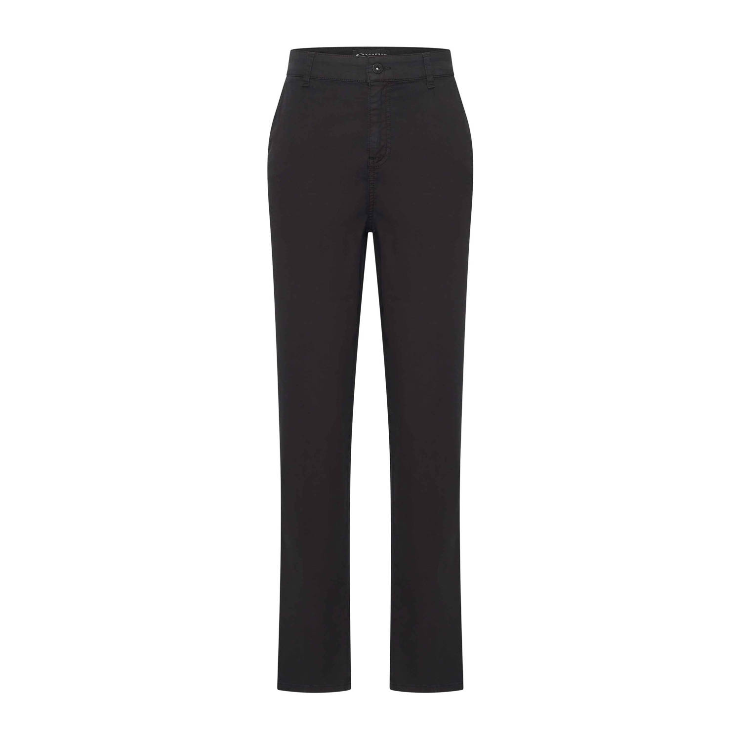 Expresso slim high waist broek zwart