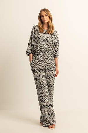 high waist broek zwart gebreid