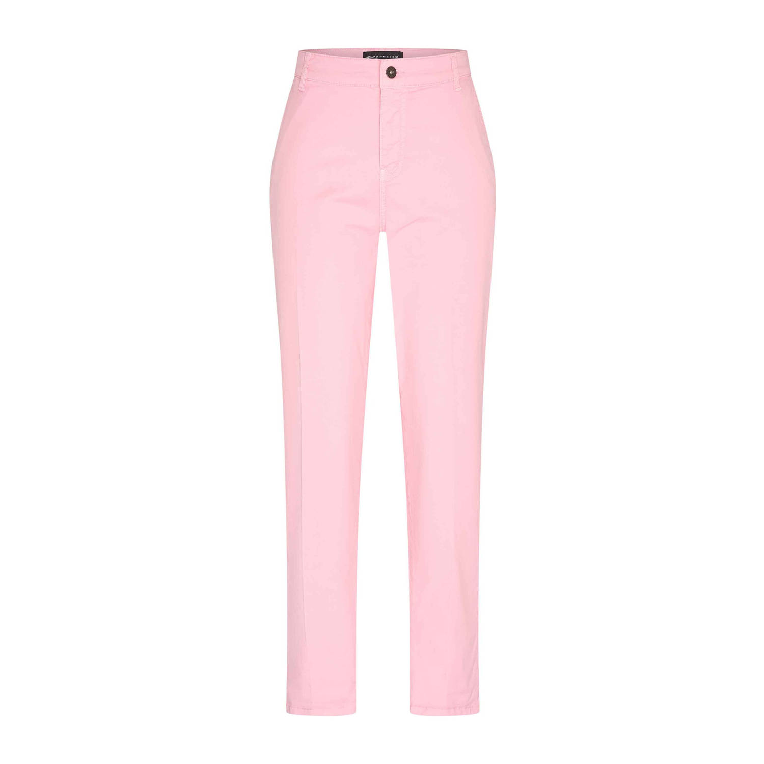 Expresso slim high waist broek lichtroze