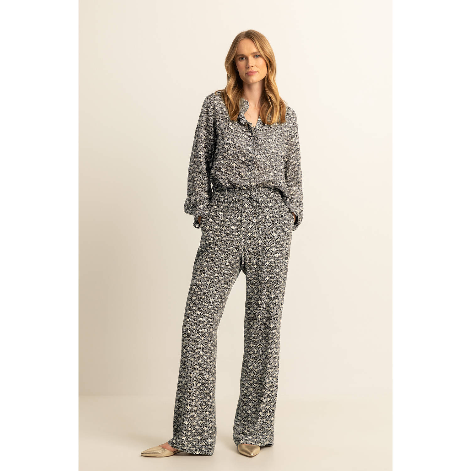 Expresso high waist broek zwart