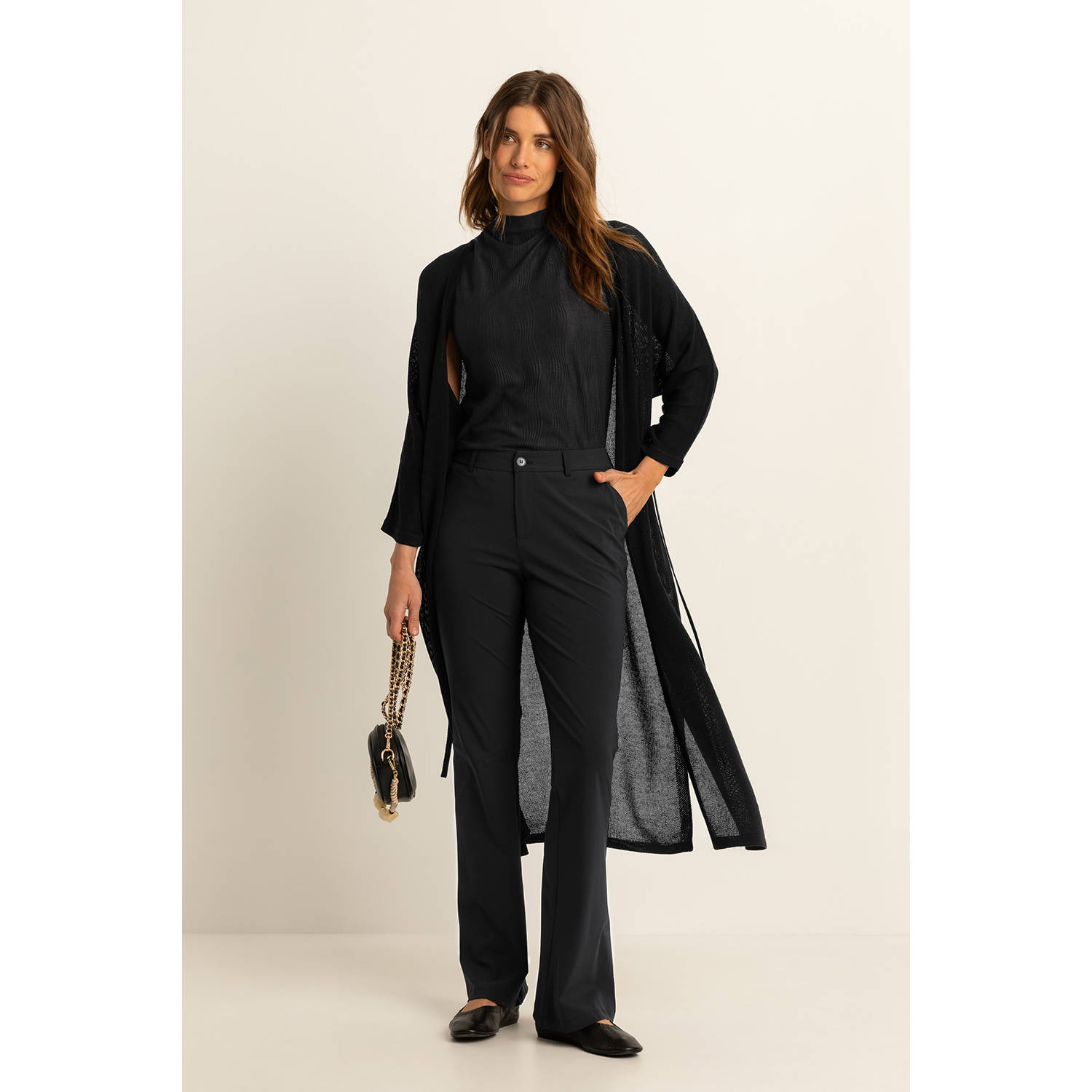 Expresso lang vest zwart