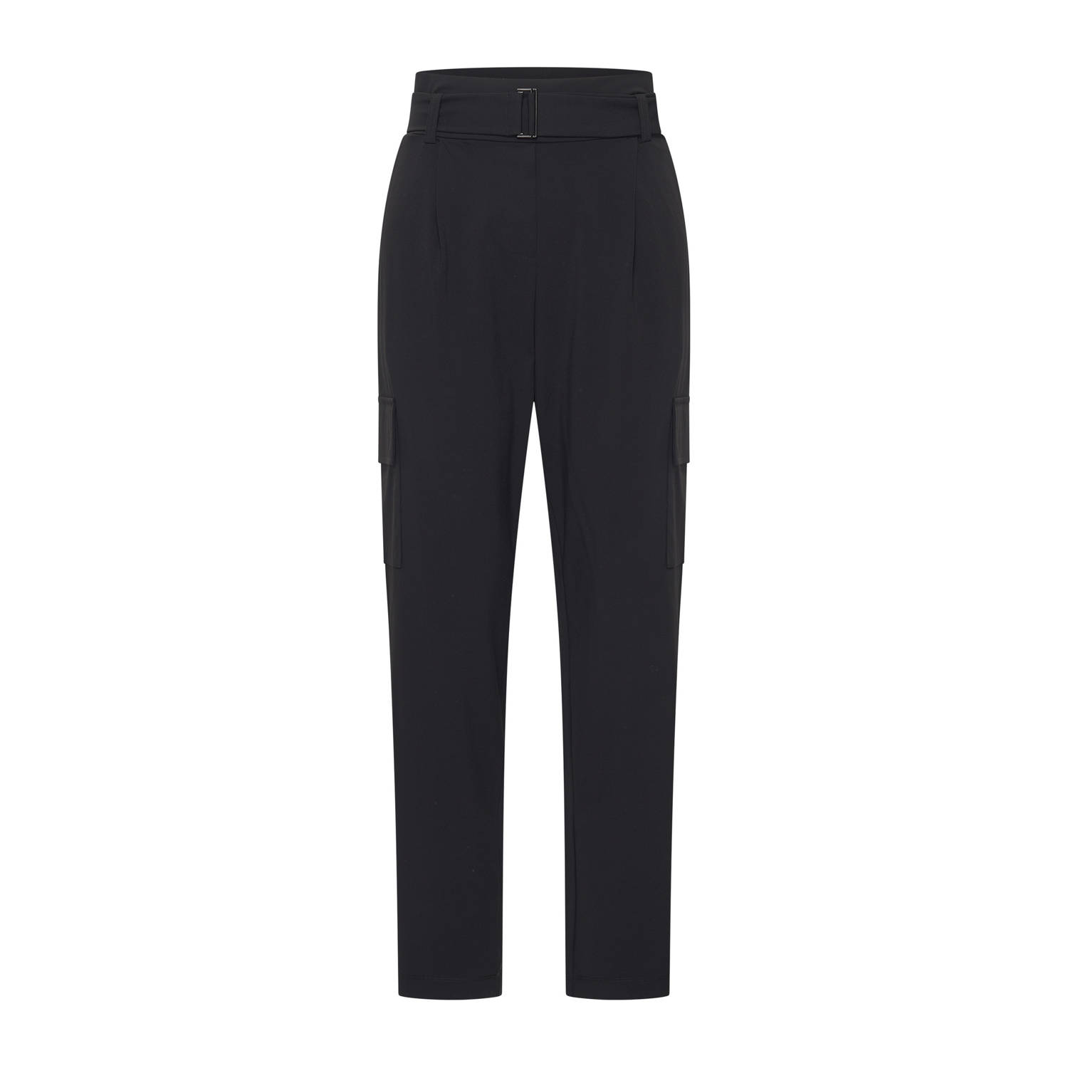 Expresso straight high waist broek travelstof