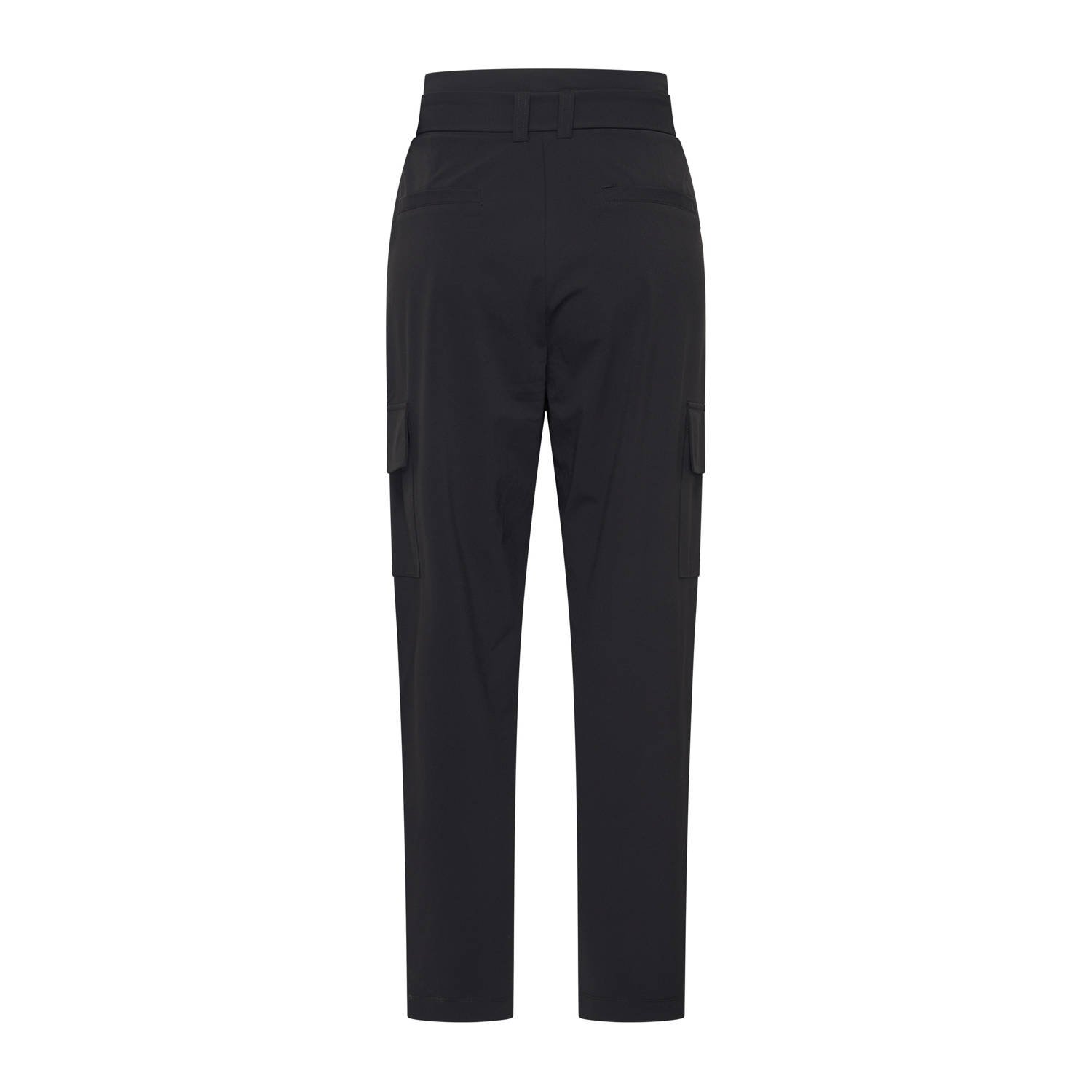 Expresso straight high waist broek travelstof