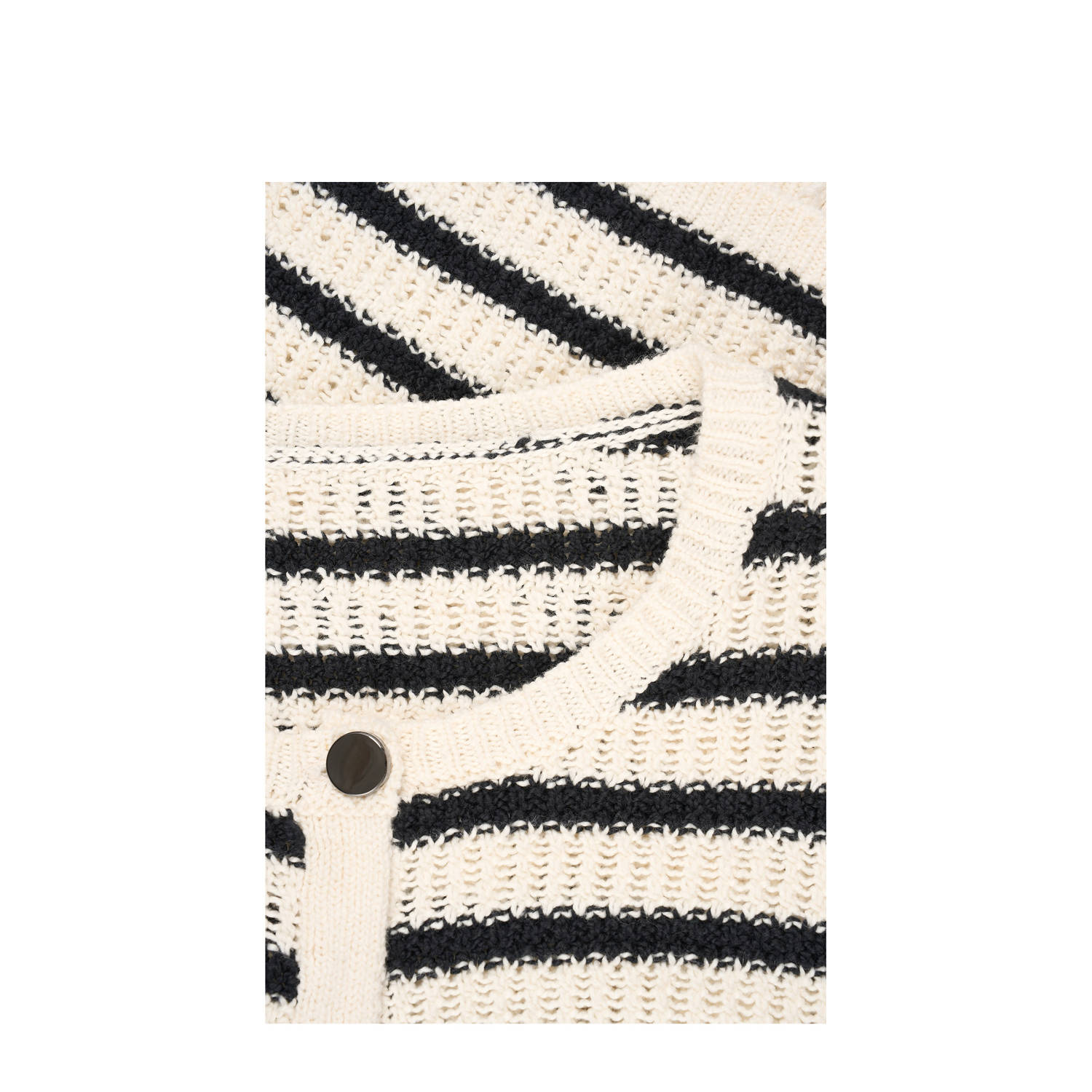 Expresso vest zwart grof gebreid