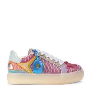 leren sneakers roze