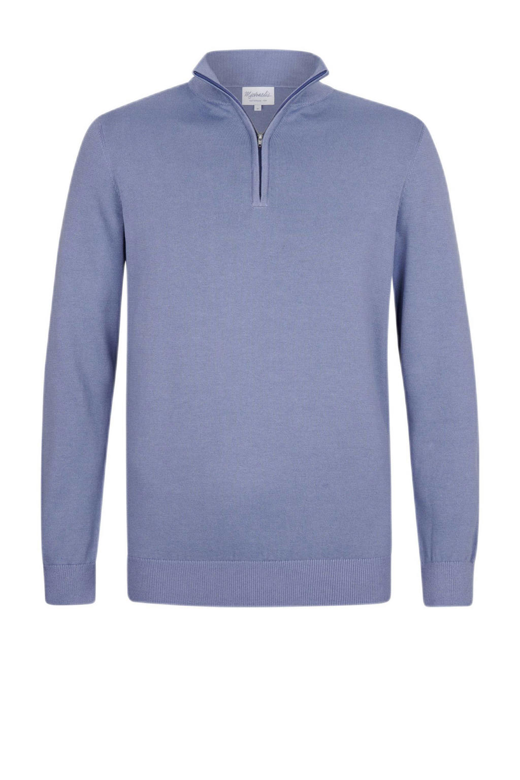 Mango Man trui met wol fijn gebreid beige