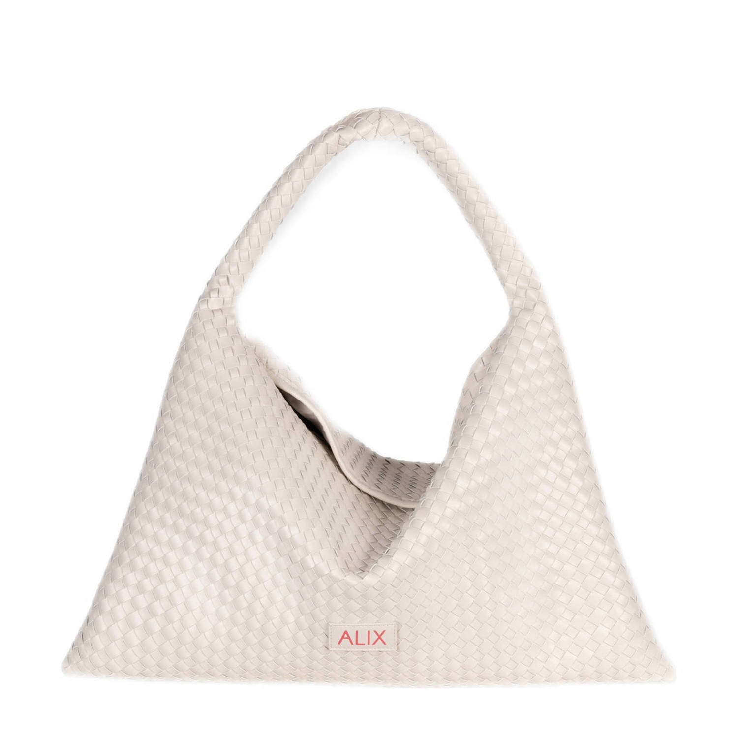 Alix the Label geweven schoudertas beige