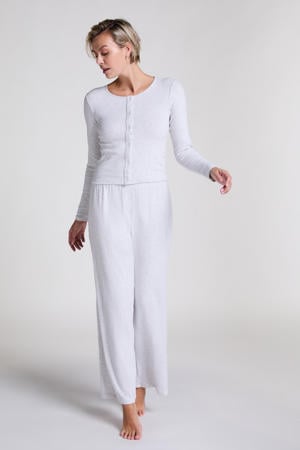 pyjamabroek Pointelle grijs