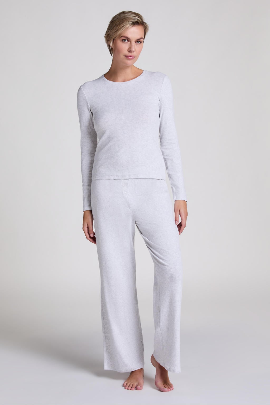 Hunkemöller pyjamatop grijs