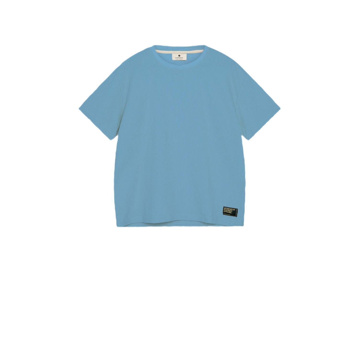 ANERKJENDT Heren Polo's & T-shirts Akvillads Corduroy S s Tee Lichtblauw