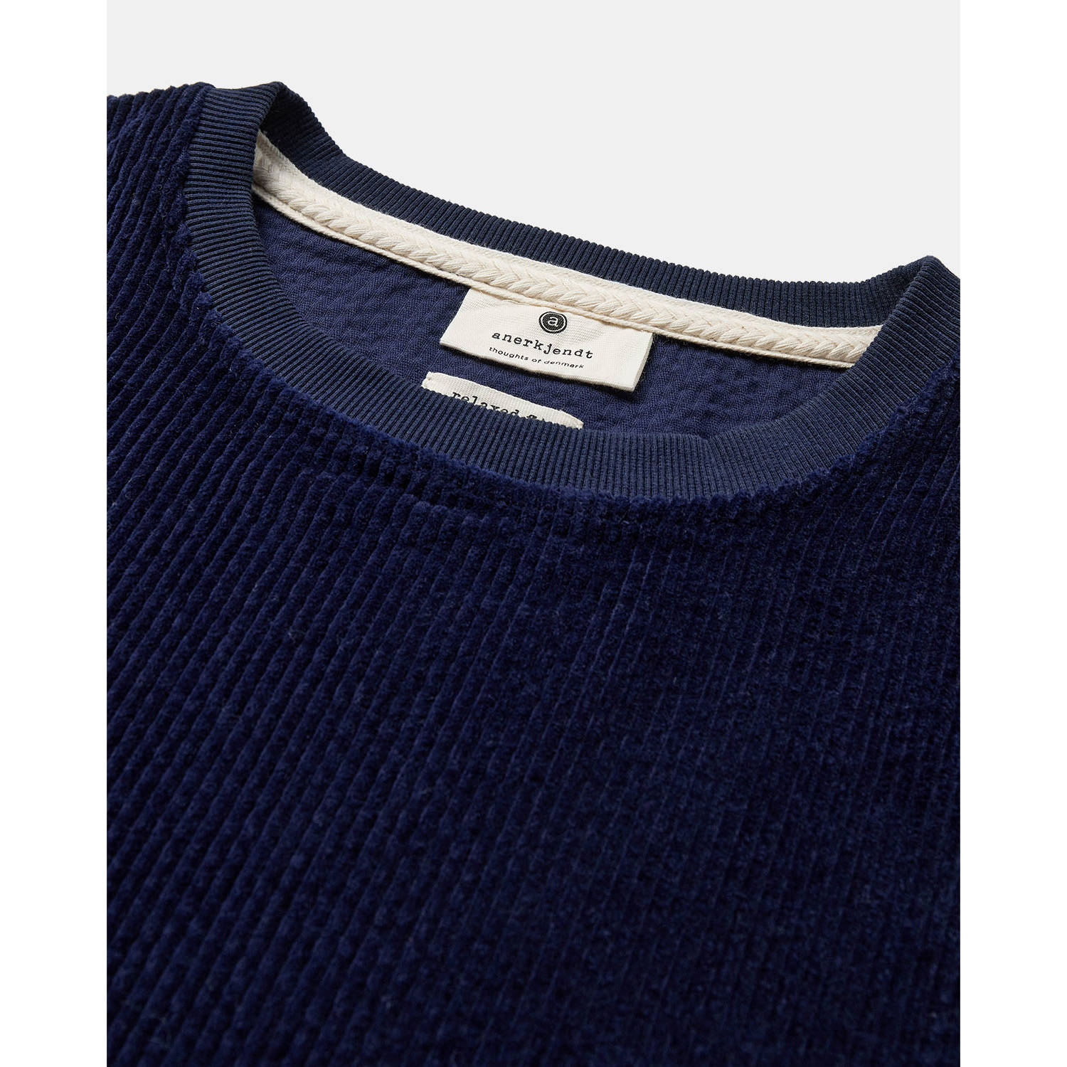 Anerkjendt corduroy T-shirt donkerblauw
