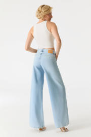 thumbnail: Cup of Joe Denim low waist wide leg jeans light blue denim