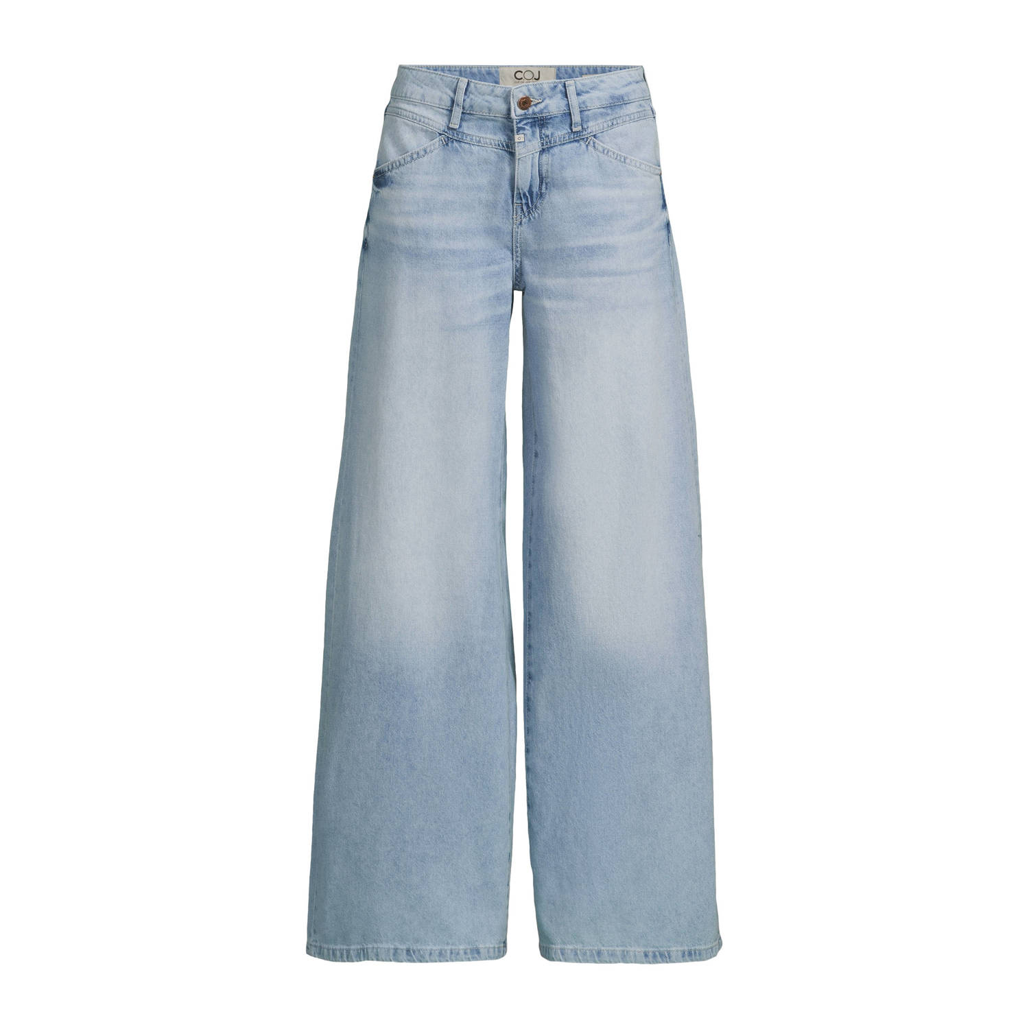 Cup of Joe Denim low waist wide leg jeans light blue denim
