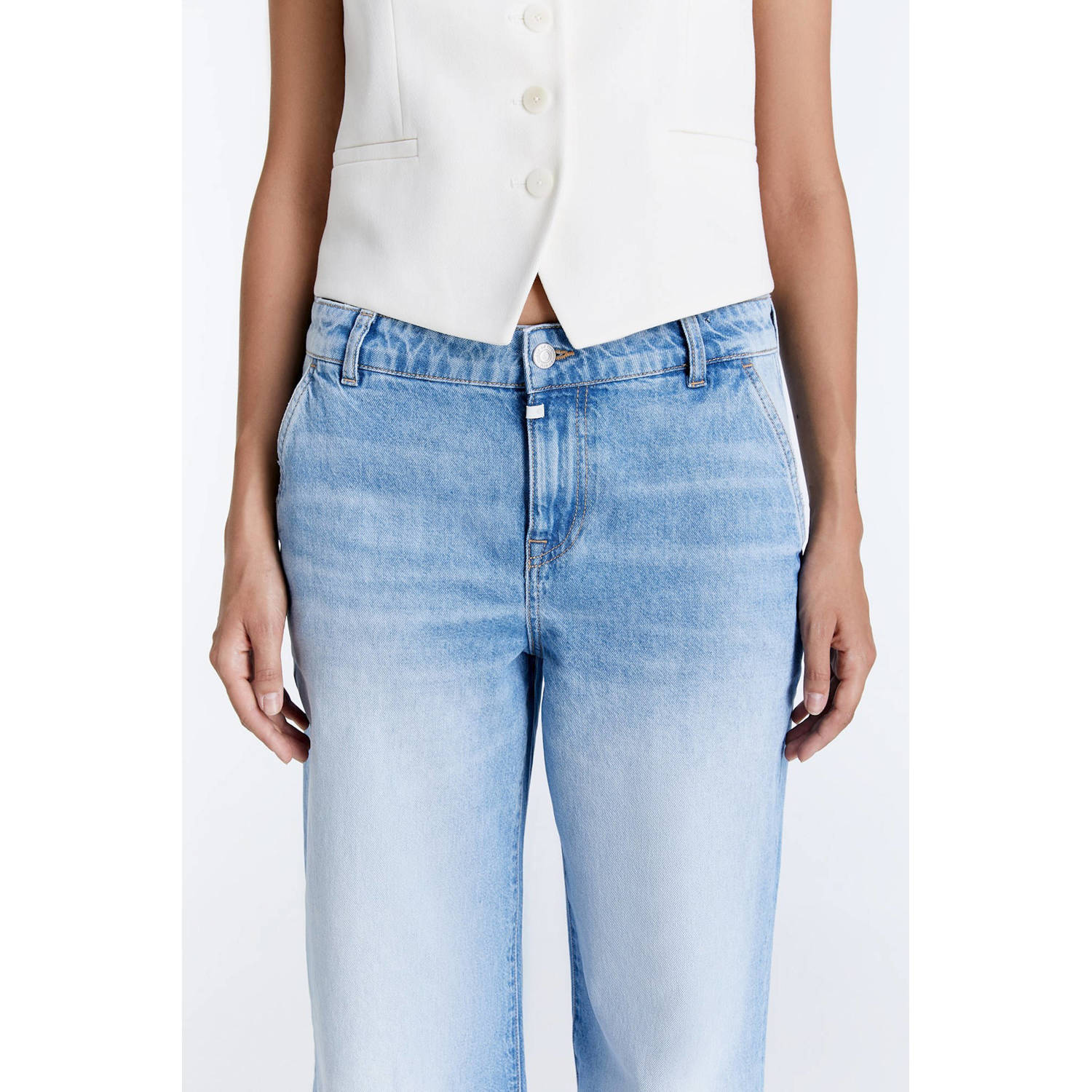 Cup of Joe Denim low waist loose fit jeans light blue denim