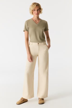 wide leg jeans zand