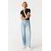 Cup of Joe Denim high waist wide leg jeans light blue denim