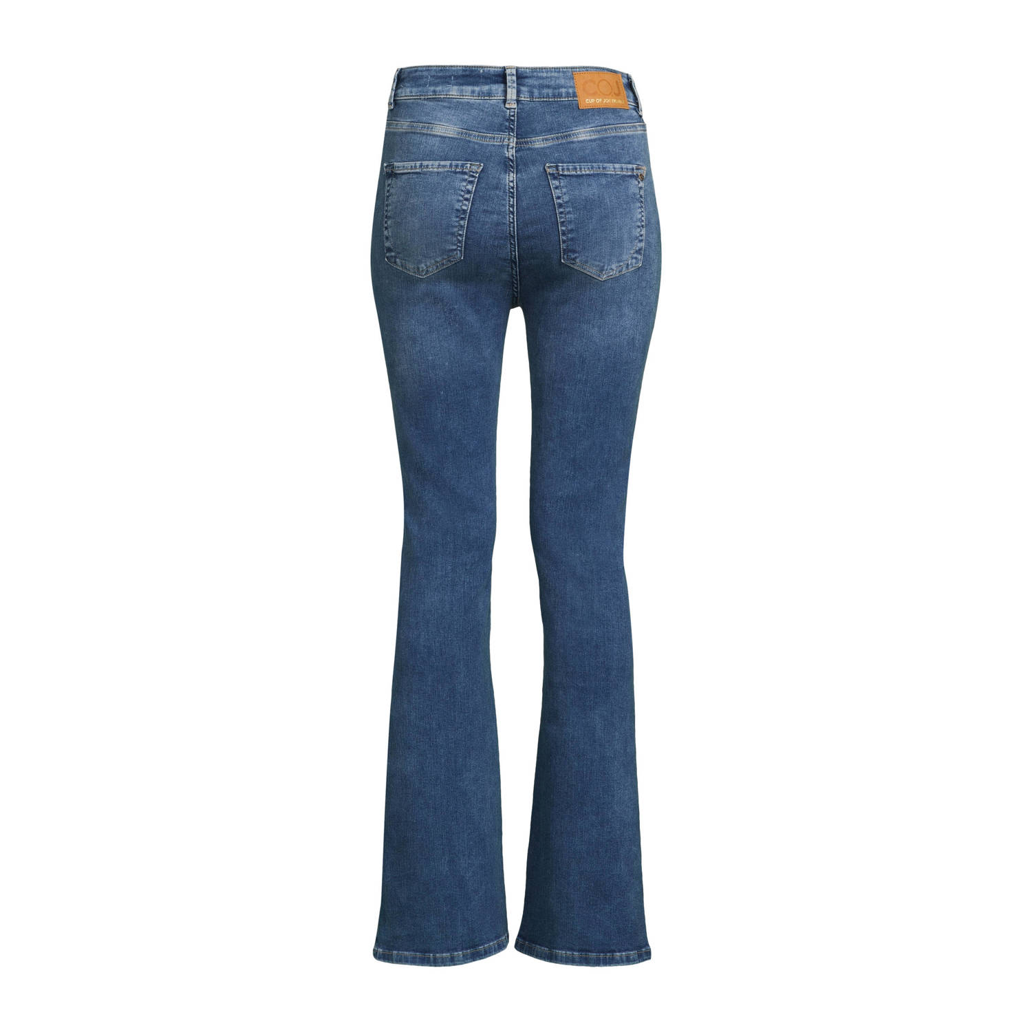 Cup of Joe Denim high waist flared jeans medium blue denim