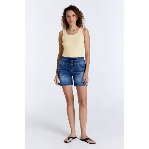 Cup of Joe Denim slim regular waist denim short medium blue denim afbeelding