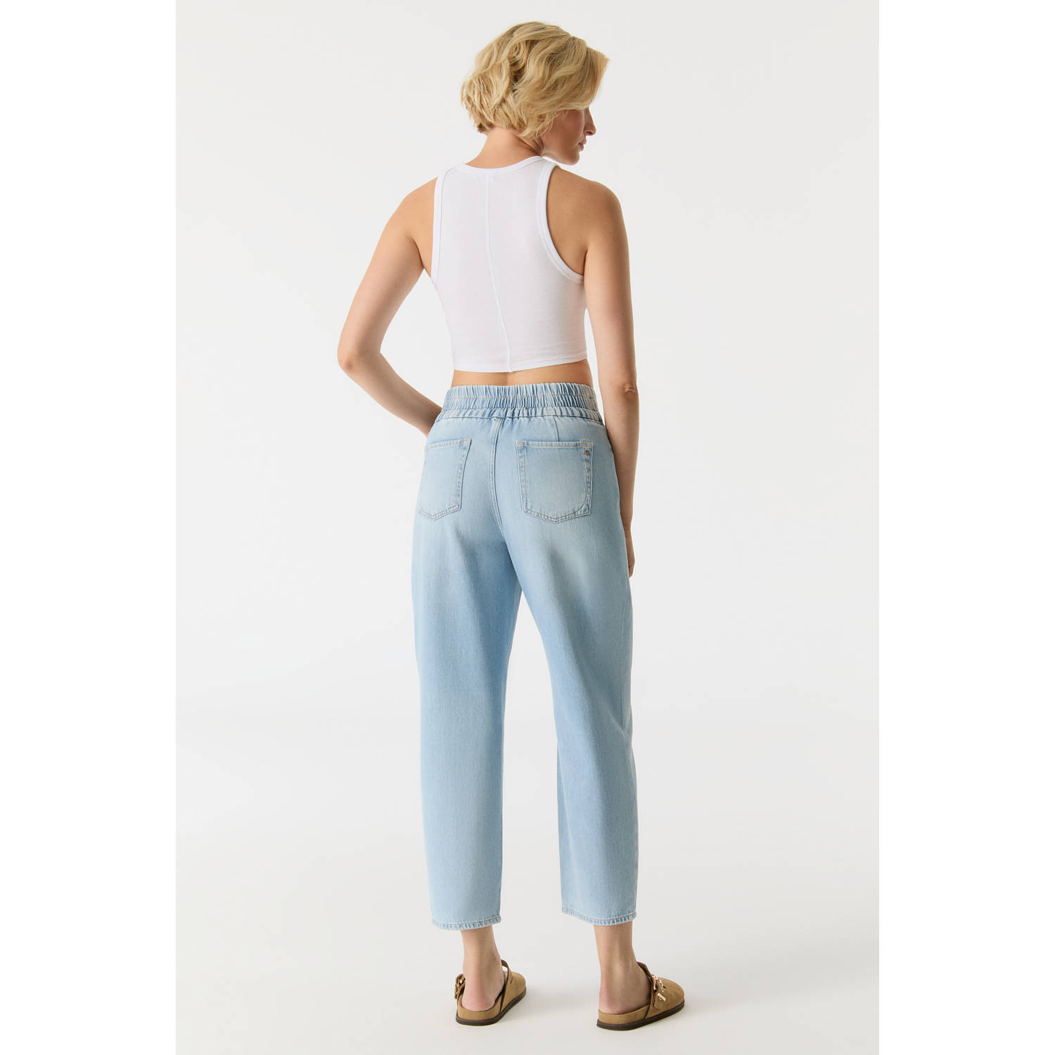 Cup of Joe Denim high waist wide leg jeans light blue denim