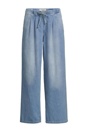 high waist light blue denim