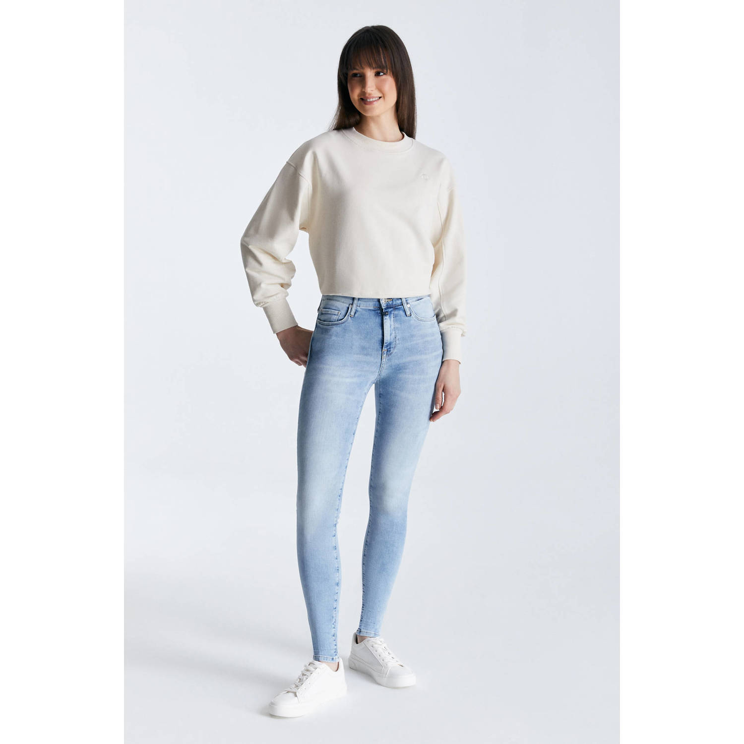 Cup of Joe Denim high waist skinny jeans light blue denim