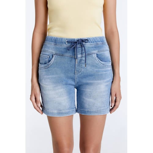 Cup of Joe Denim slim regular waist denim short light blue denim afbeelding