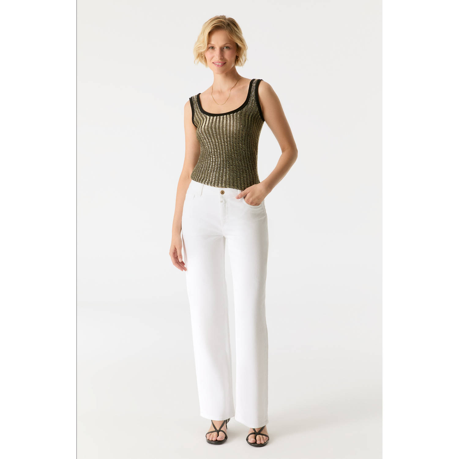 Cup of Joe Denim wide leg jeans wit