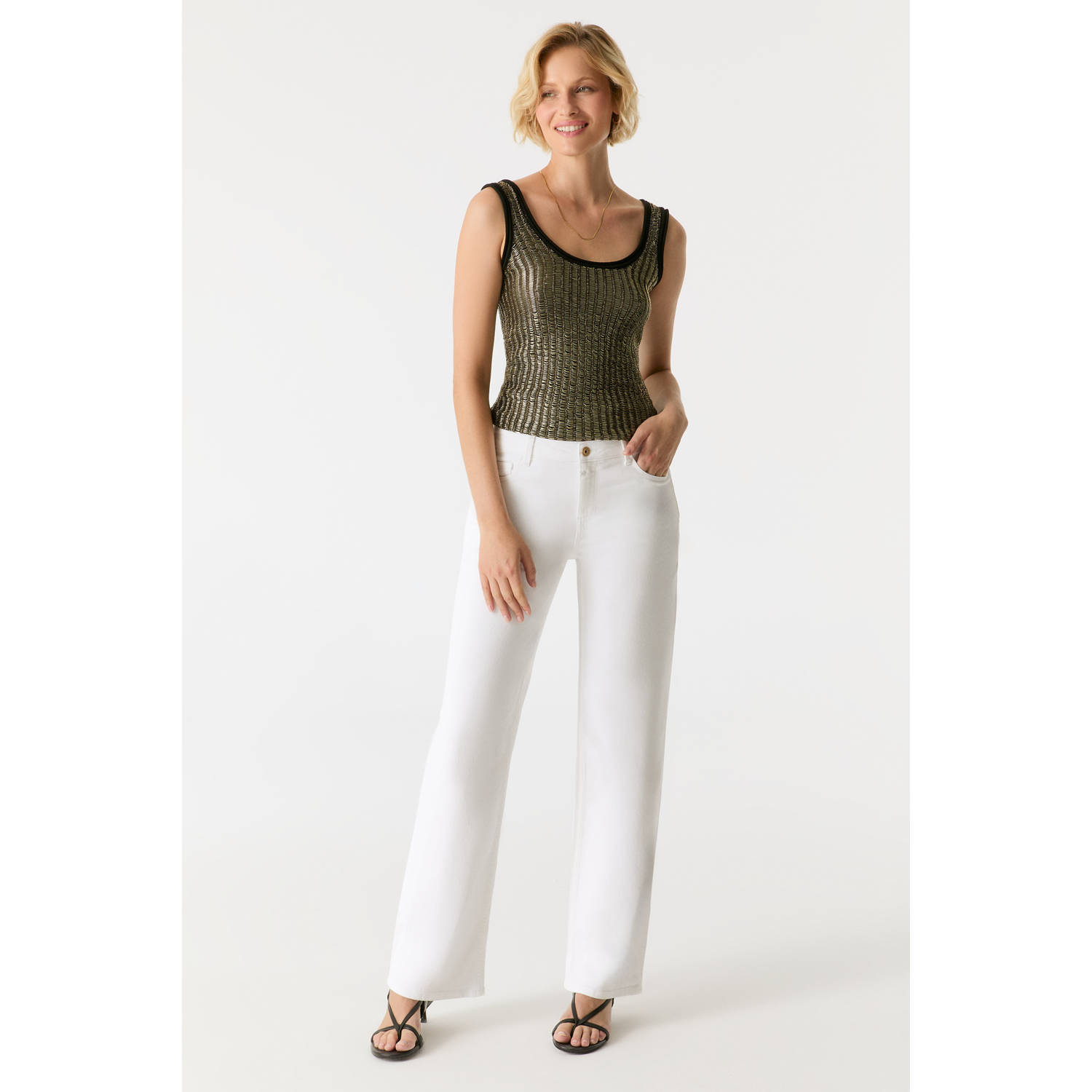 Cup of Joe Denim wide leg jeans wit