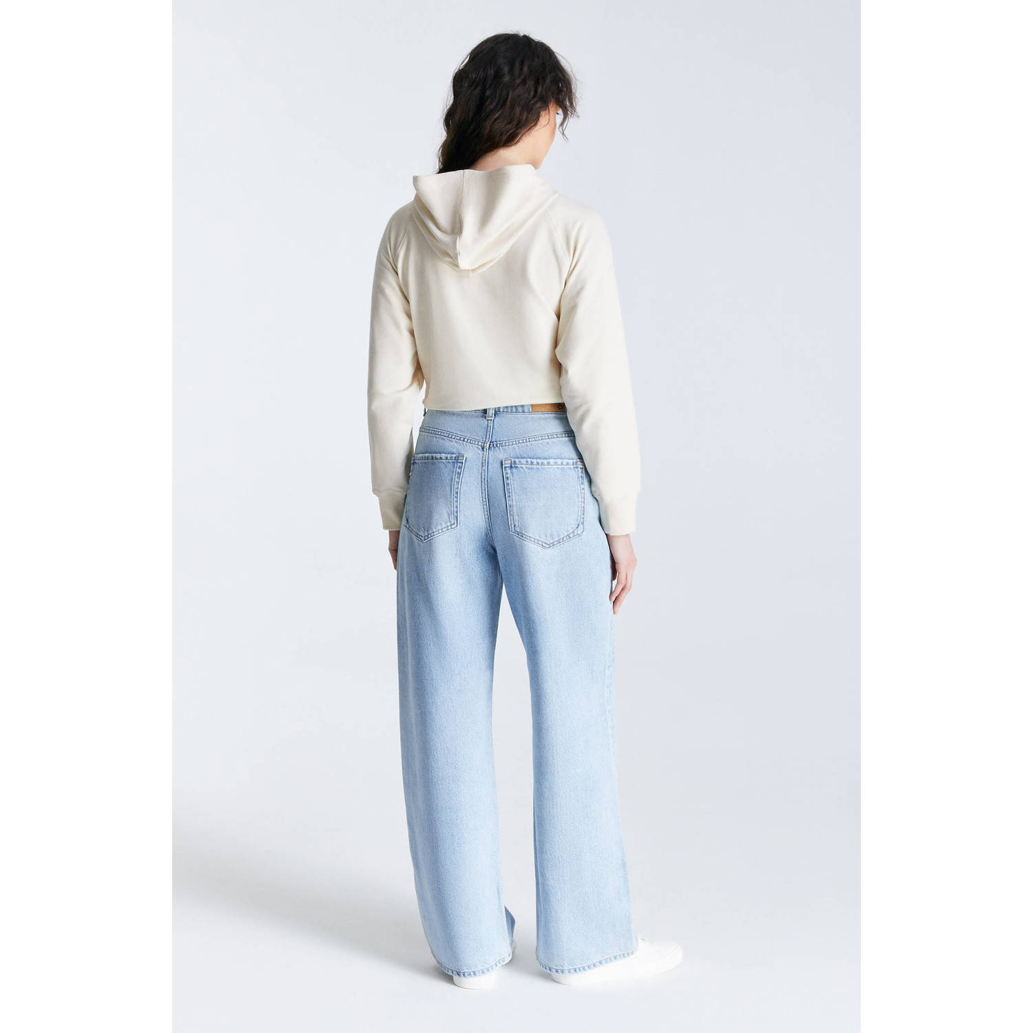 Cup of Joe Denim high waist wide leg jeans light blue denim