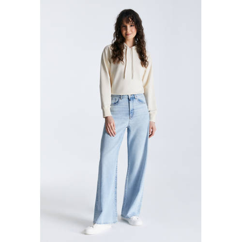 Cup of Joe Denim high waist wide leg jeans light blue denim afbeelding