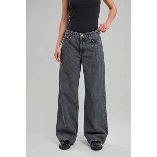 America Today high waist wide leg jeans grey denim afbeelding