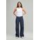 America Today mid waist wide leg jeans dark blue denim