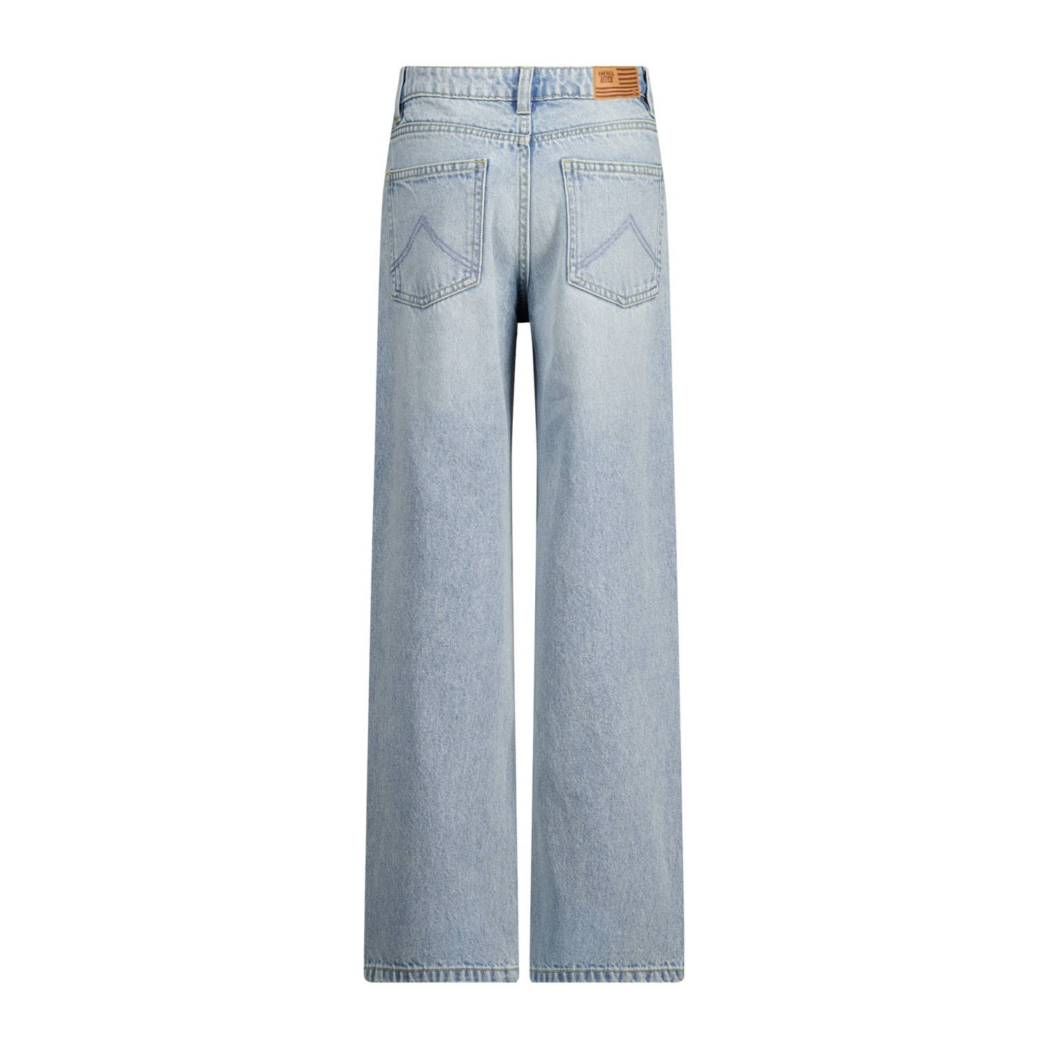 America Today straight leg high waist light blue denim