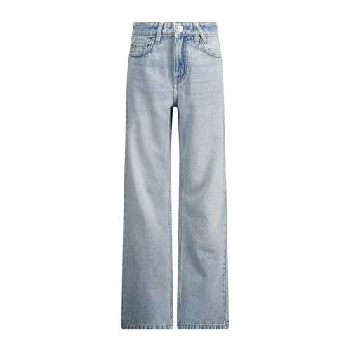America Today straight leg high waist light blue denim afbeelding