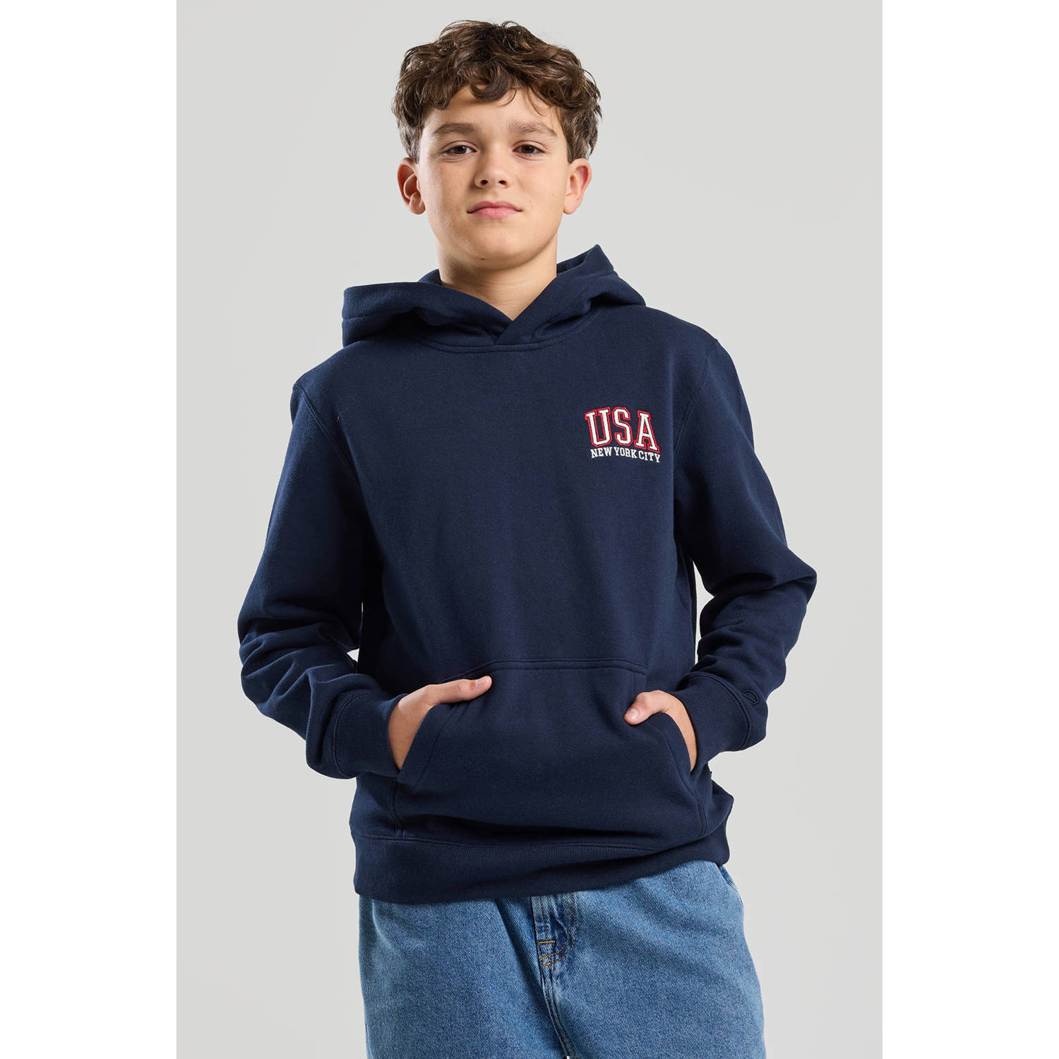 America Today hoodie blauw
