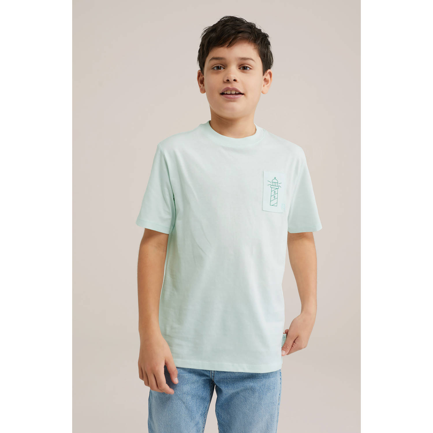 WE Fashion Blue Ridge T-shirt mintgroen