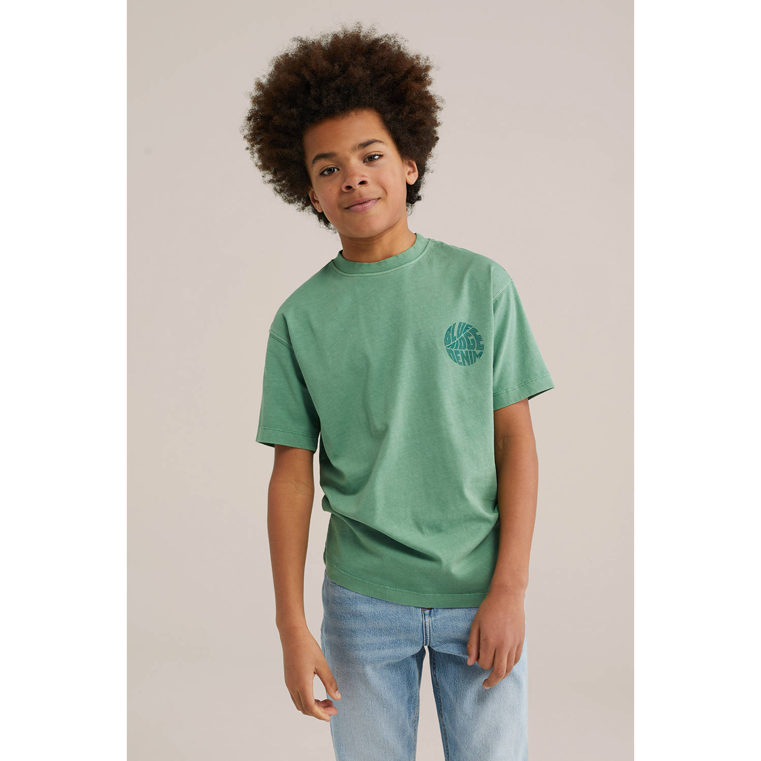 WE Fashion Blue Ridge T-shirt groen