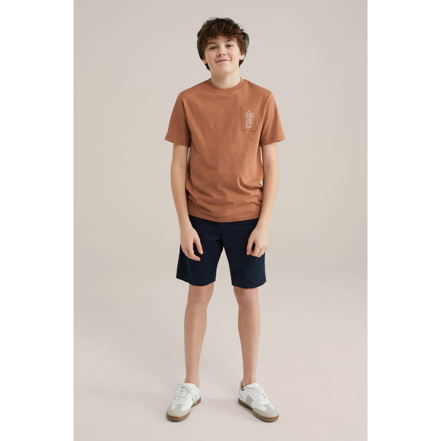 WE Fashion t-shirt donker oranje