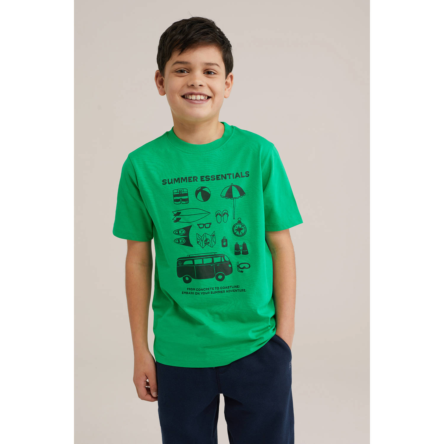 WE Fashion Blue Ridge T-shirt groen
