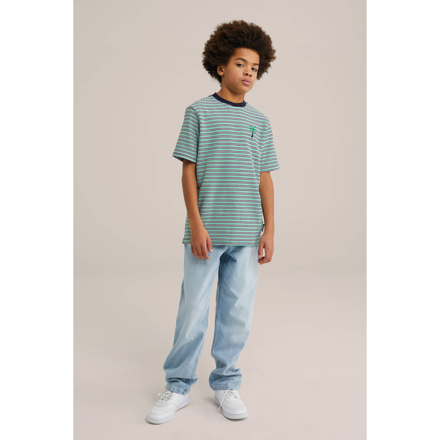 WE Fashion Blue Ridge T-shirt groen