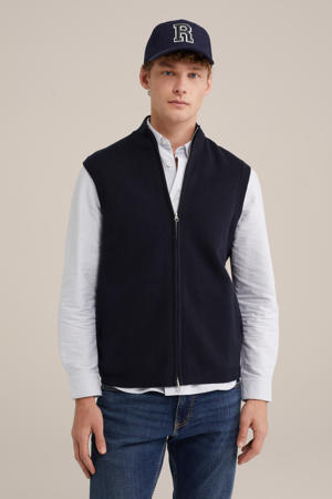 gebreid vest donkerblauw