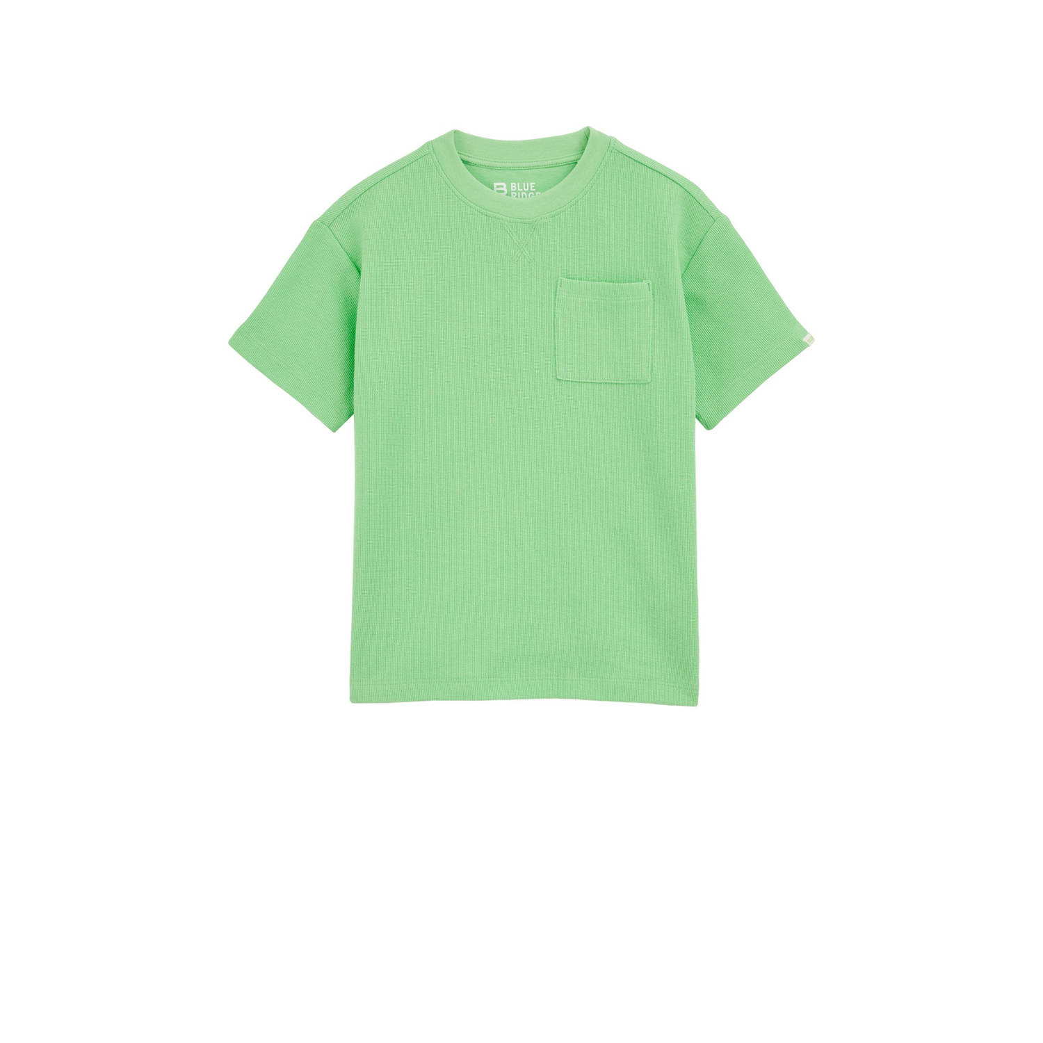 WE Fashion T-shirt fijn gebreid lichtgroen