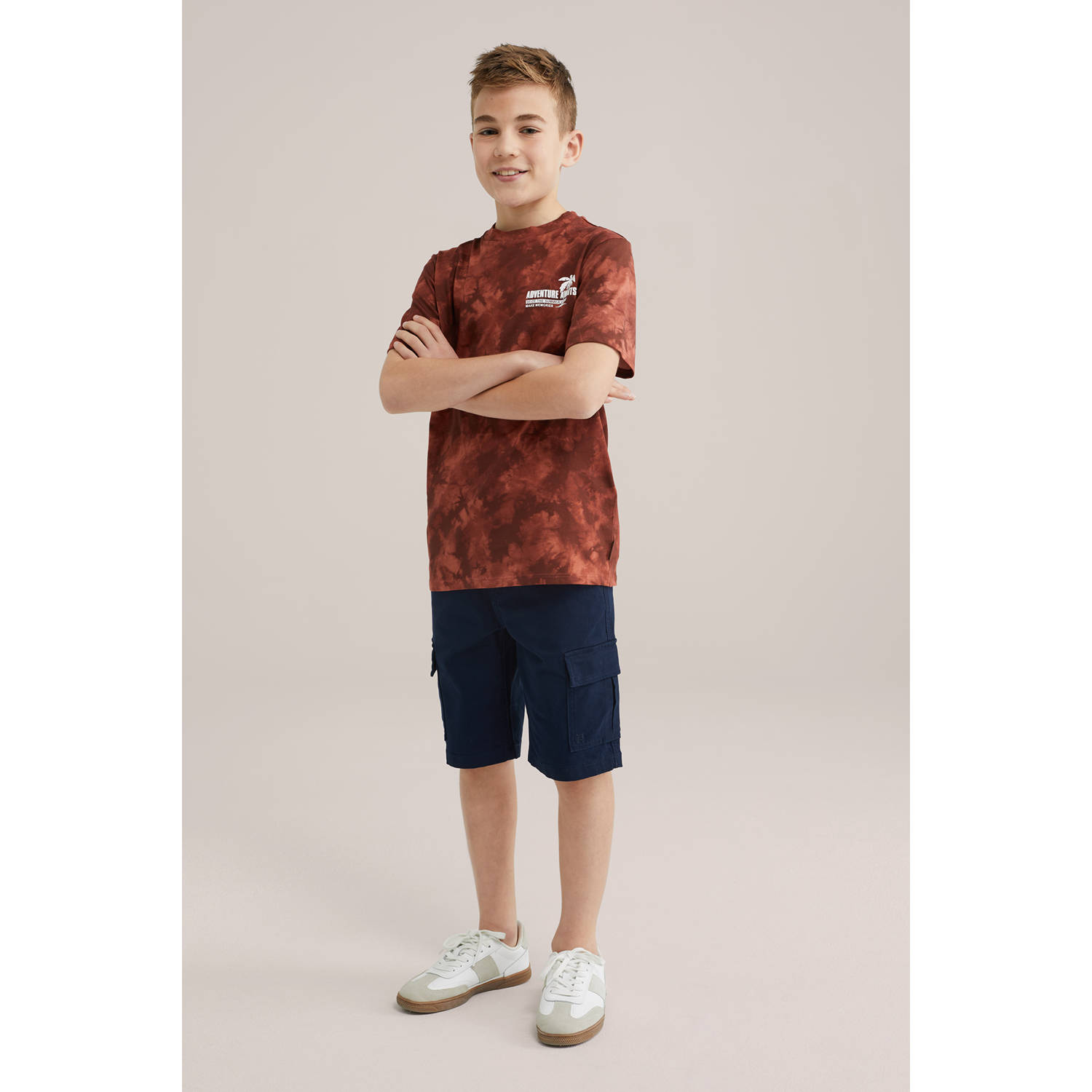 WE Fashion Blue Ridge T-shirt donkerrood