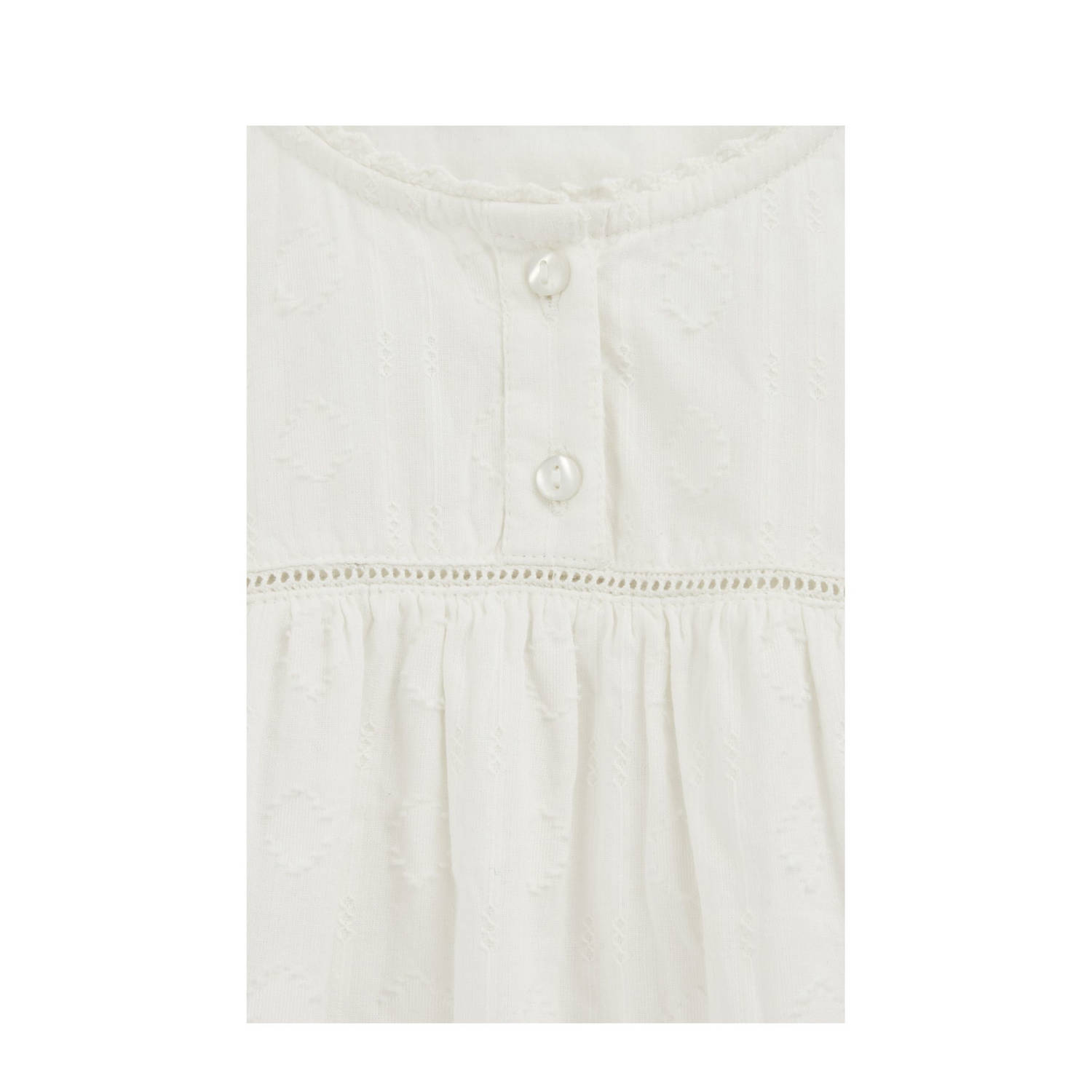 WE Fashion mouwloze top wit broderie