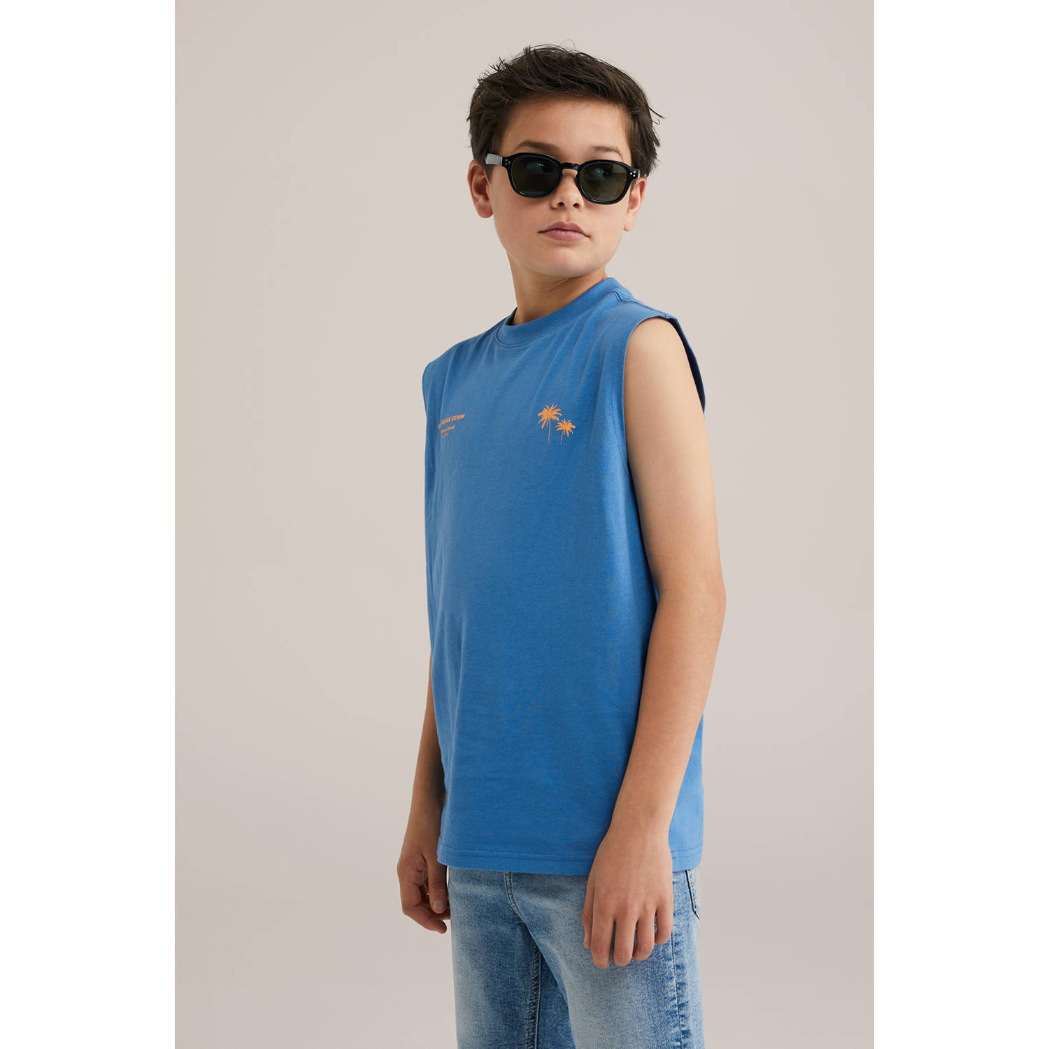 WE Fashion singlet blauw
