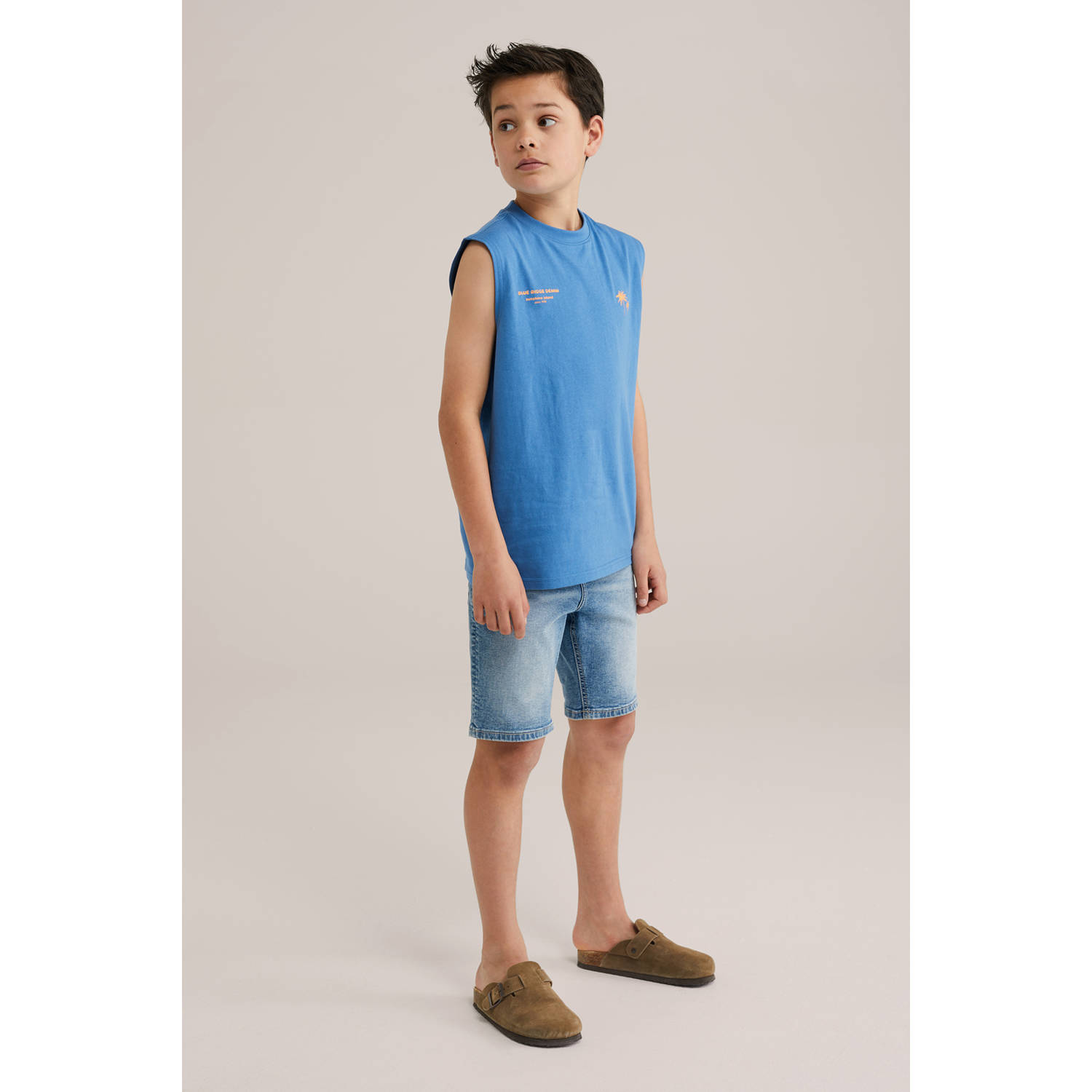 WE Fashion Blue Ridge singlet blauw