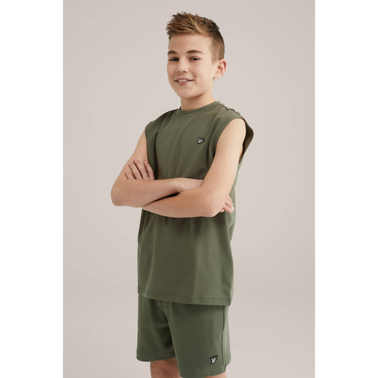 WE Fashion singlet kaki